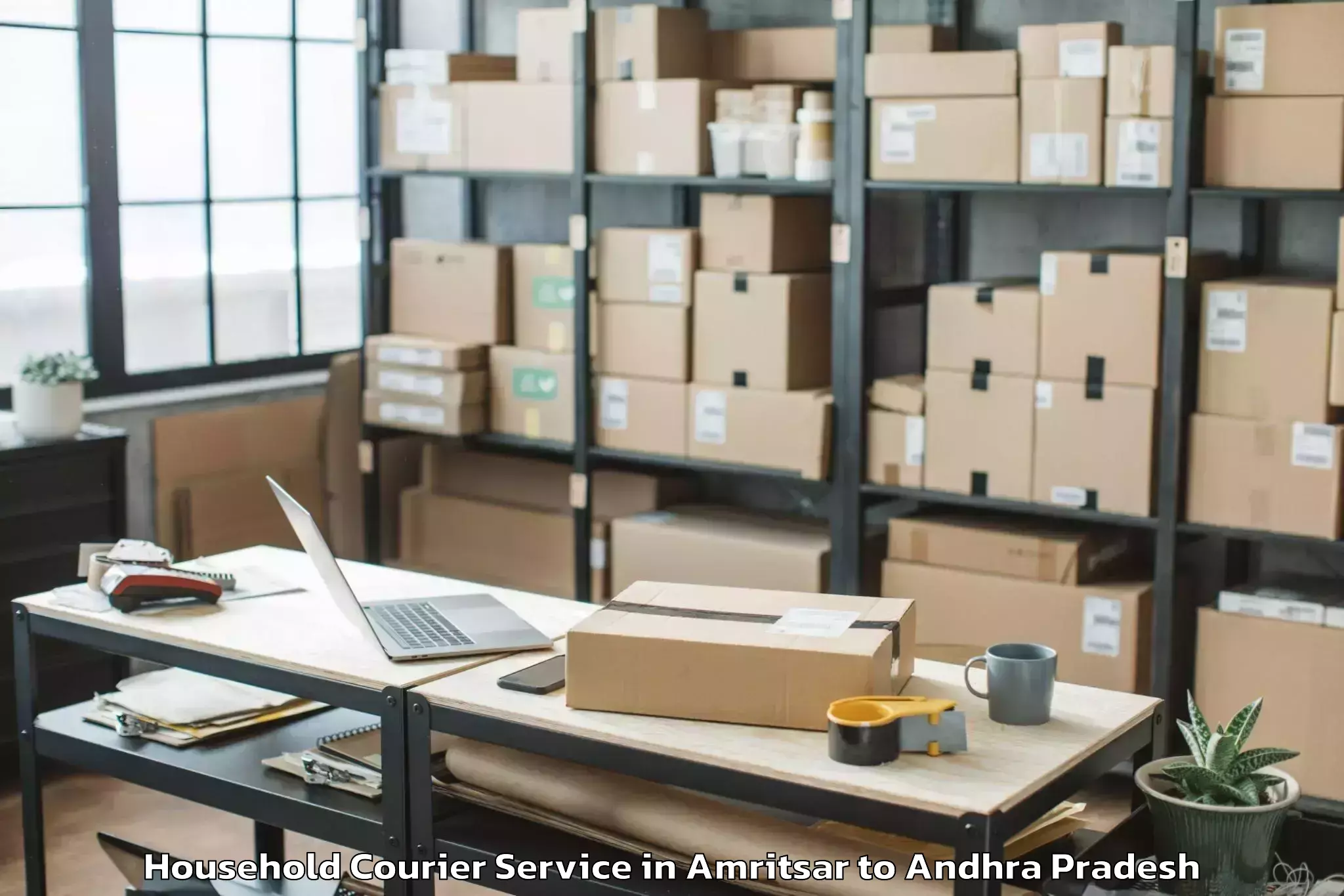 Trusted Amritsar to Rompicharla Household Courier